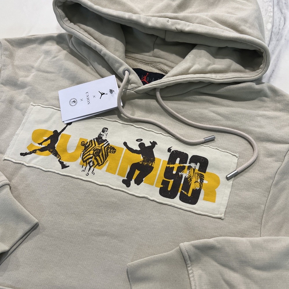 Jordan x Union LA Summer 96 Hoodie Rattan Tan FD4244-206 Mens Small NWT